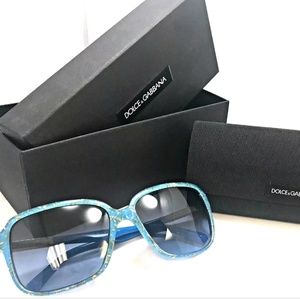 😎D&G DG4172 2705 8F Squared Azul Blue & Gold G2